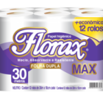 Papel higiénico Florax 30m x12rollos Hoja doble