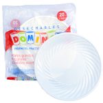 Platos plasticos descartable 21 cm x20