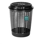 Cesto de ropa con tapa negro