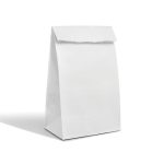 Bolsa de papel de bizcocho blanca